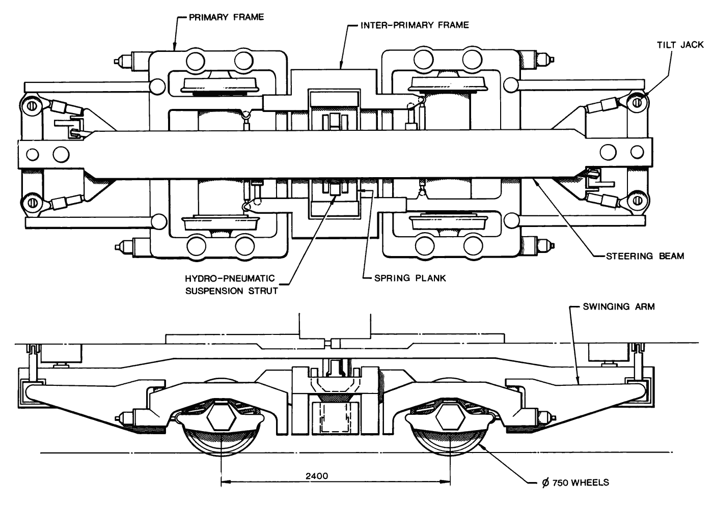 APT-E Swinging Arm Trailer Bogie