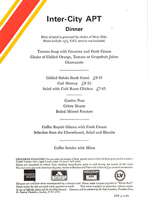 APT-P Menu Dinner