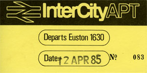 APT Boarding Pass 12 April 1985