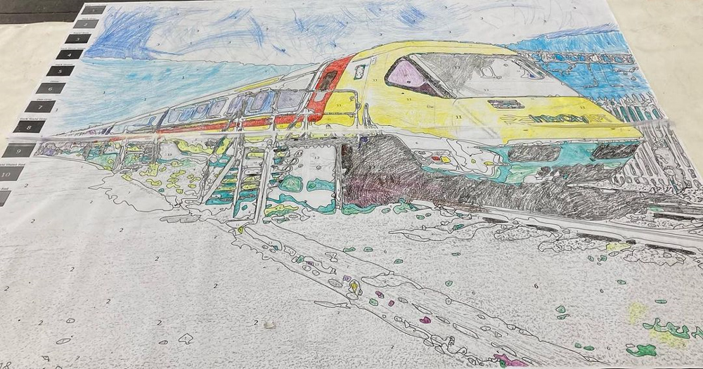 Colour by Numbers - Deborah Goldsmith original photograph &copy; Crewe Heritage Centre