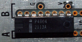 intel 4004 processor chip on C-APT circuit board