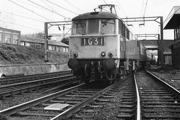 An Inter-City express about to pass over a track mounted transponder